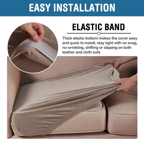 10 velvet washable one size fits all couch chair cushion covers - Picture 4 of 8